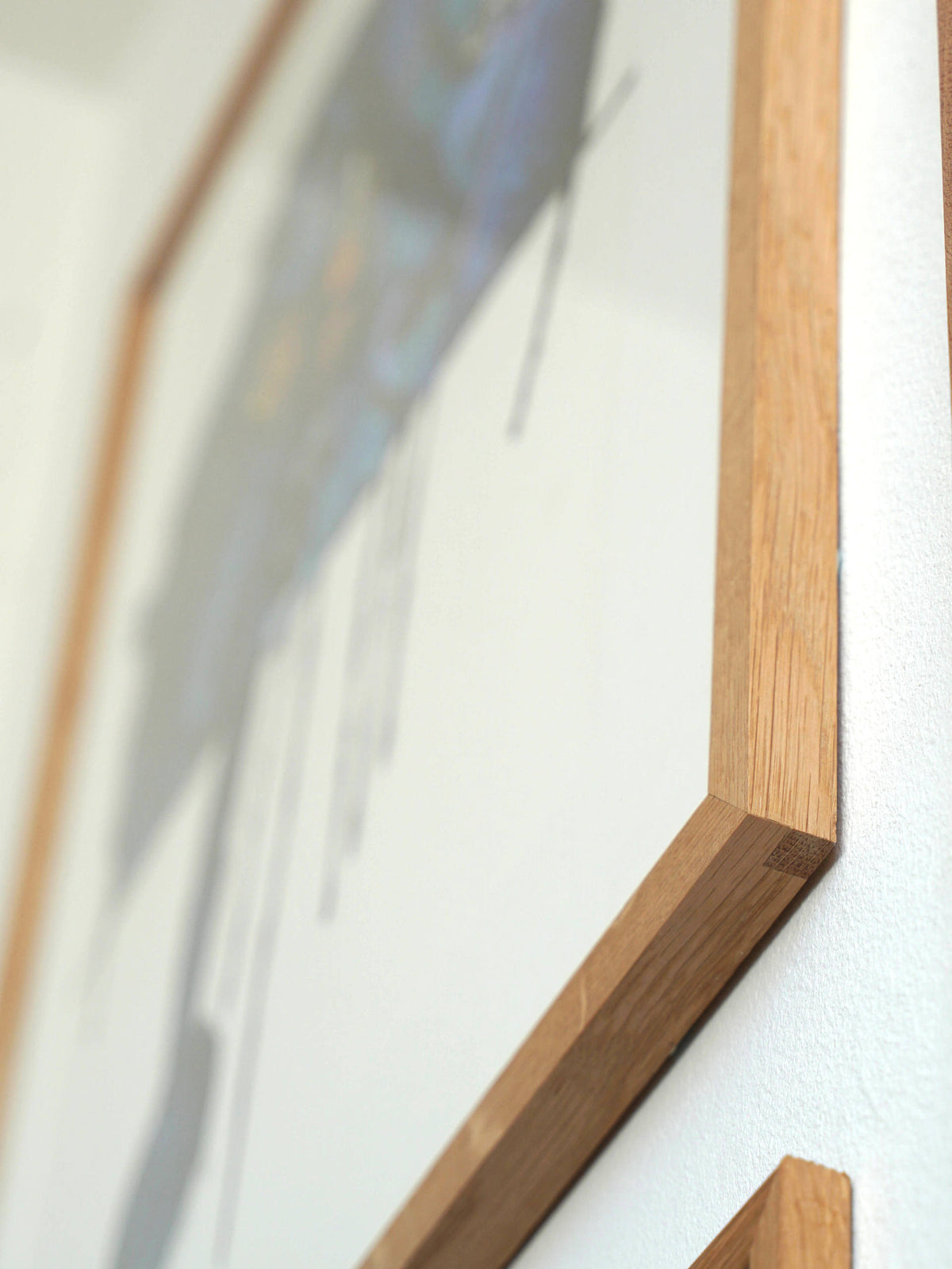 Abstract art in an oak frame