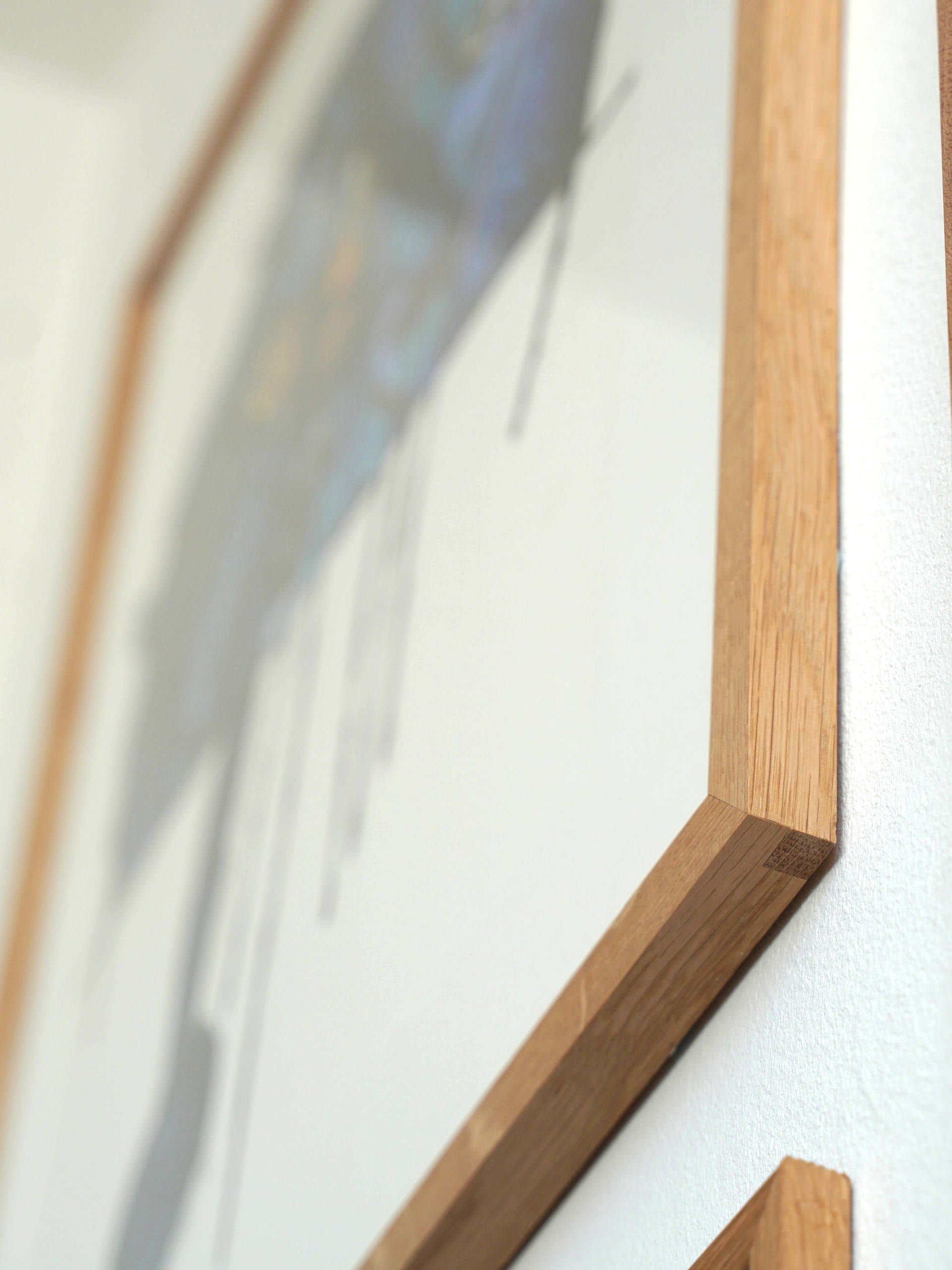 Abstract art in an oak frame