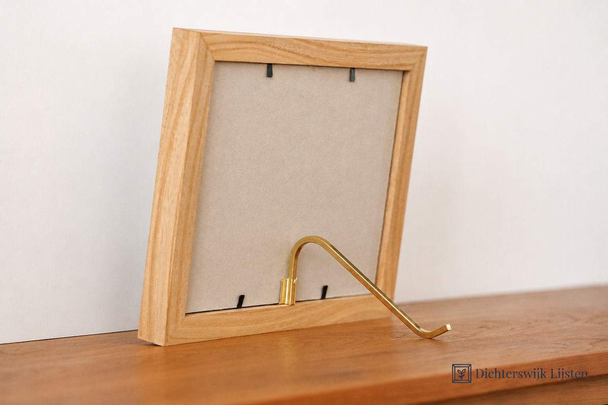 Clip-on standaard voor fotolijsten