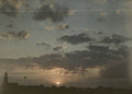 Zonsondergang boven Utrecht, Jacob Olie jr., c. 1913 - c. 1927