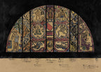 Ontwerp voor raam in het postkantoor te Utrecht, Richard Nicolaüs Roland Holst (1923)
